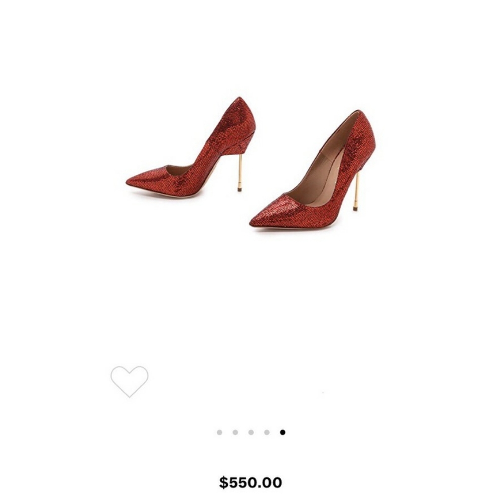 Kurt Geiger Red Sparkle Heels Size 40 (10)